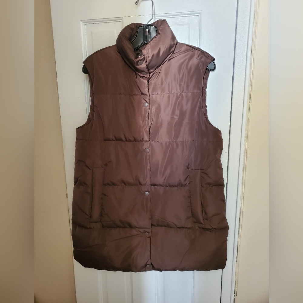 Quilted Vest, Thigh Length
